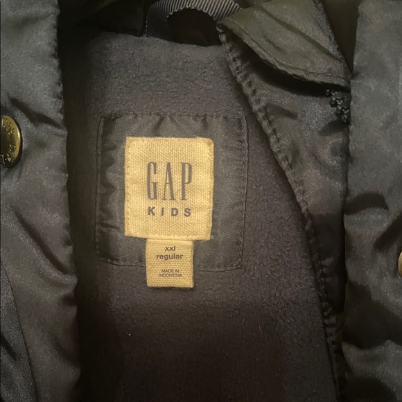 Navy Puffer Coat with Hood - Picture 4 of 5